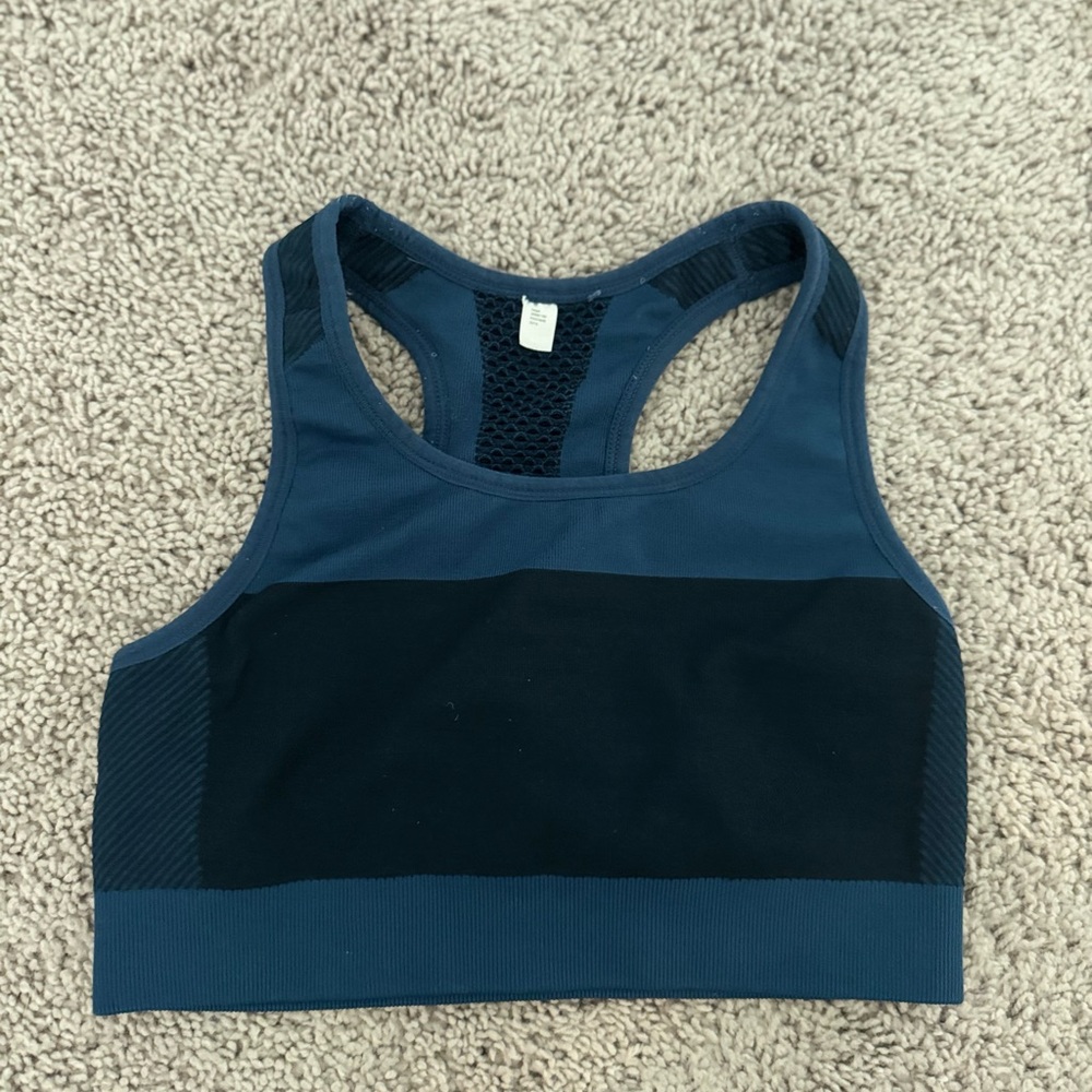 Target Women's Teal and Black Sports Bra